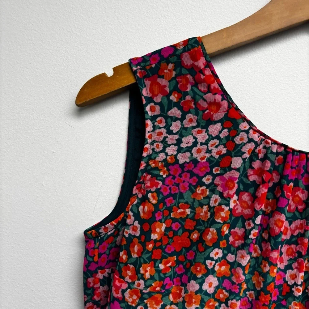 J. Crew Tiered Midi Dress in Micro Meadow Print